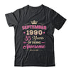 September 1990 35 Years Of Being Awesome Retro 35th Birthday Shirt & Tank Top | siriusteestore