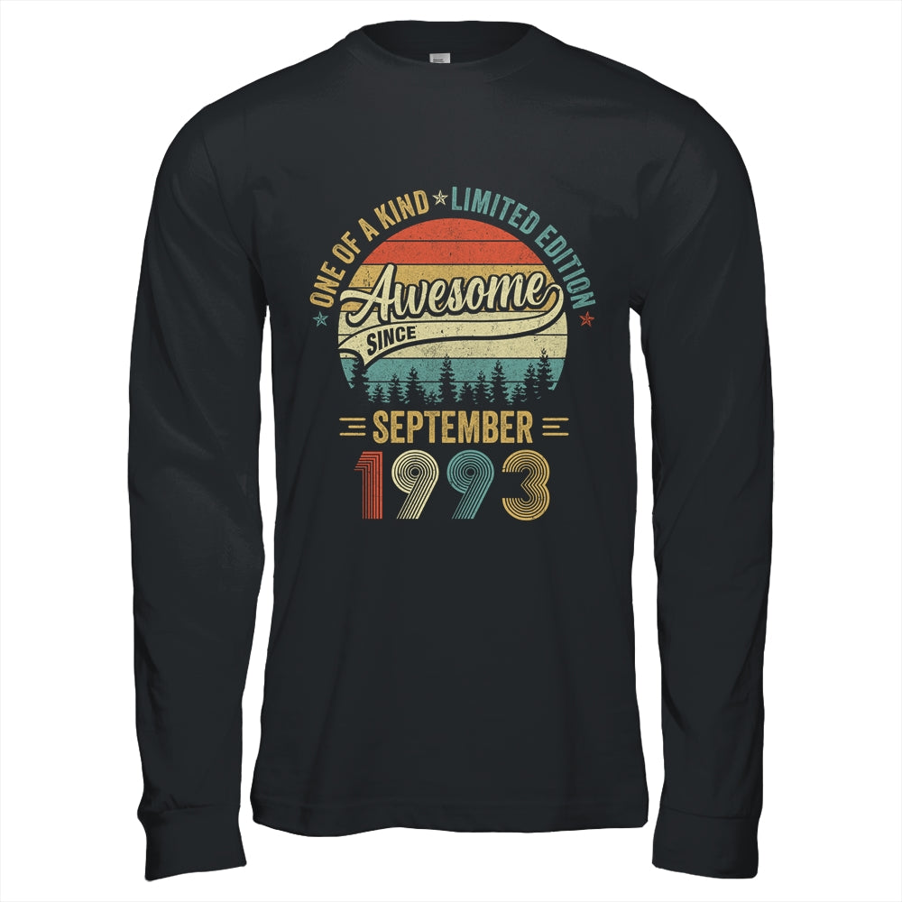 September 1993 Vintage 30 Years Old Retro 30th Birthday Shirt & Hoodie | siriusteestore