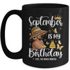 September Is My Birthday African American Woman Birthday Queen Mug | siriusteestore