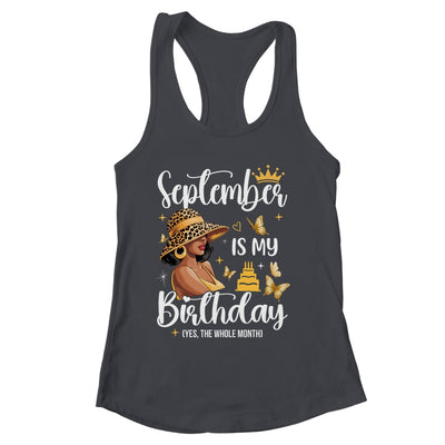 September Is My Birthday African American Woman Birthday Queen Shirt & Tank Top | siriusteestore