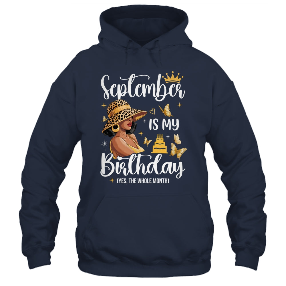 September Is My Birthday African American Woman Birthday Queen Shirt & Tank Top | siriusteestore