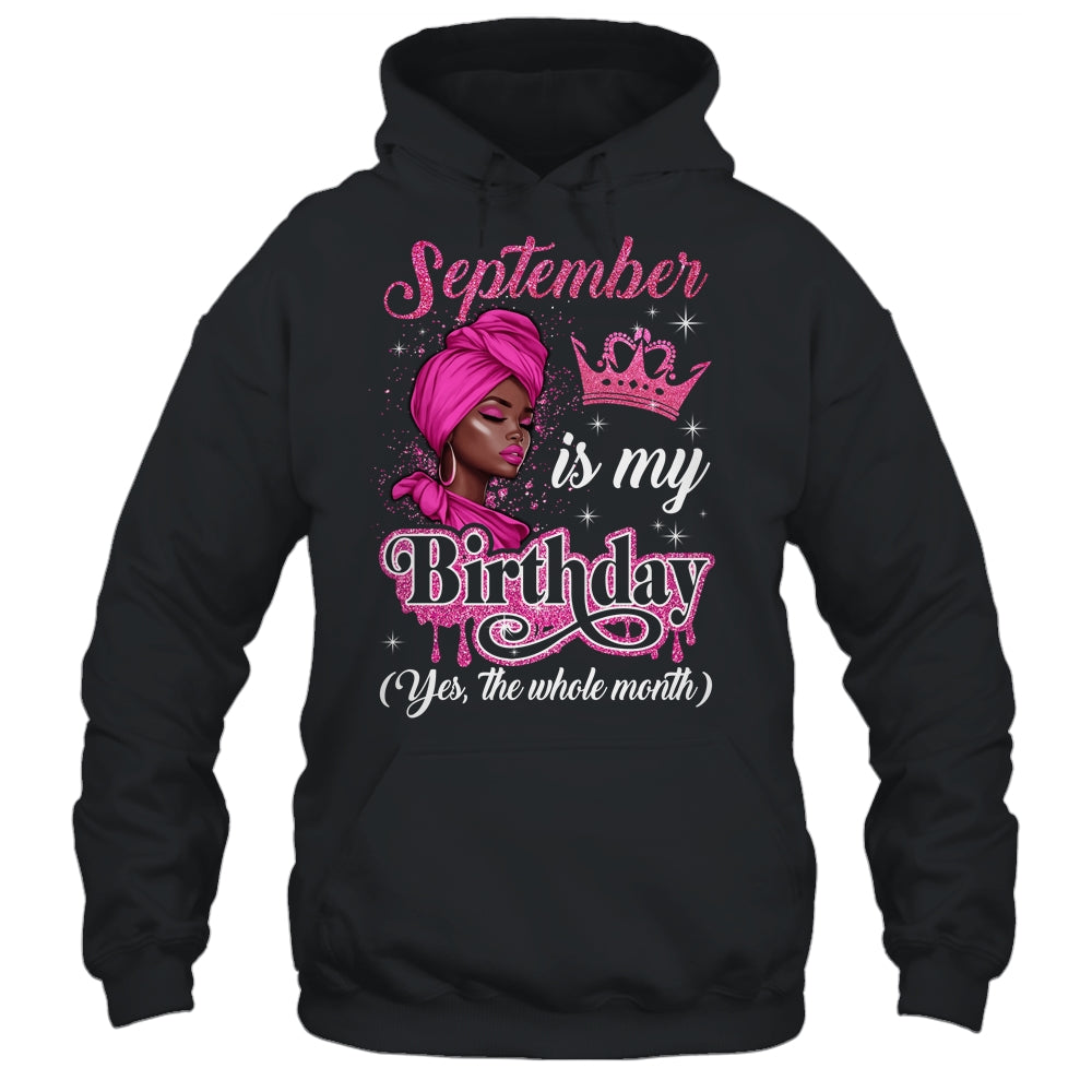 September Is My Birthday African Black Women Birthday Queen Shirt & Tank Top | siriusteestore