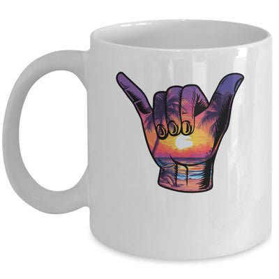 Shaka Hand Sign Aloha Surfing Surf Summer Vacation Beach Mug | siriusteestore