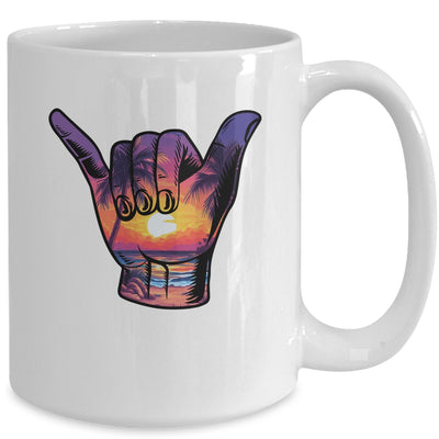 Shaka Hand Sign Aloha Surfing Surf Summer Vacation Beach Mug | siriusteestore
