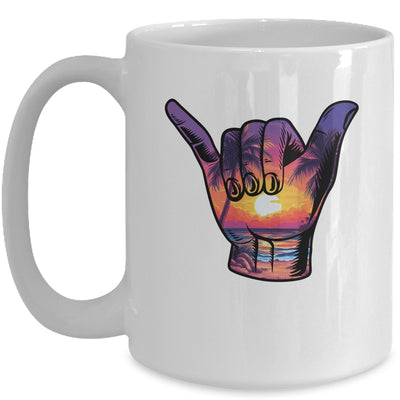Shaka Hand Sign Aloha Surfing Surf Summer Vacation Beach Mug | siriusteestore