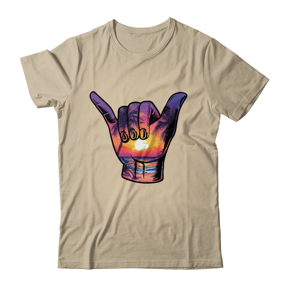 Shaka Hand Sign Aloha Surfing Surf Summer Vacation Beach Shirt & Tank Top | siriusteestore