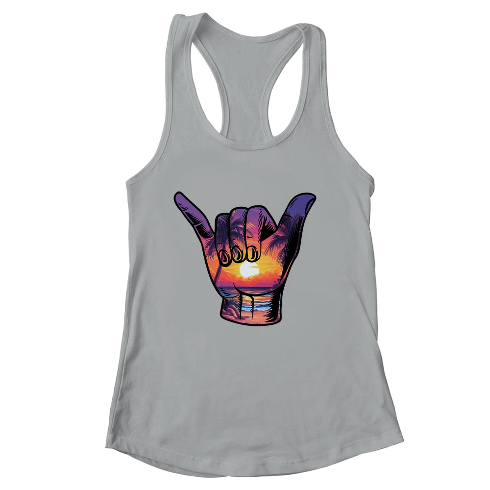 Shaka Hand Sign Aloha Surfing Surf Summer Vacation Beach Shirt & Tank Top | siriusteestore