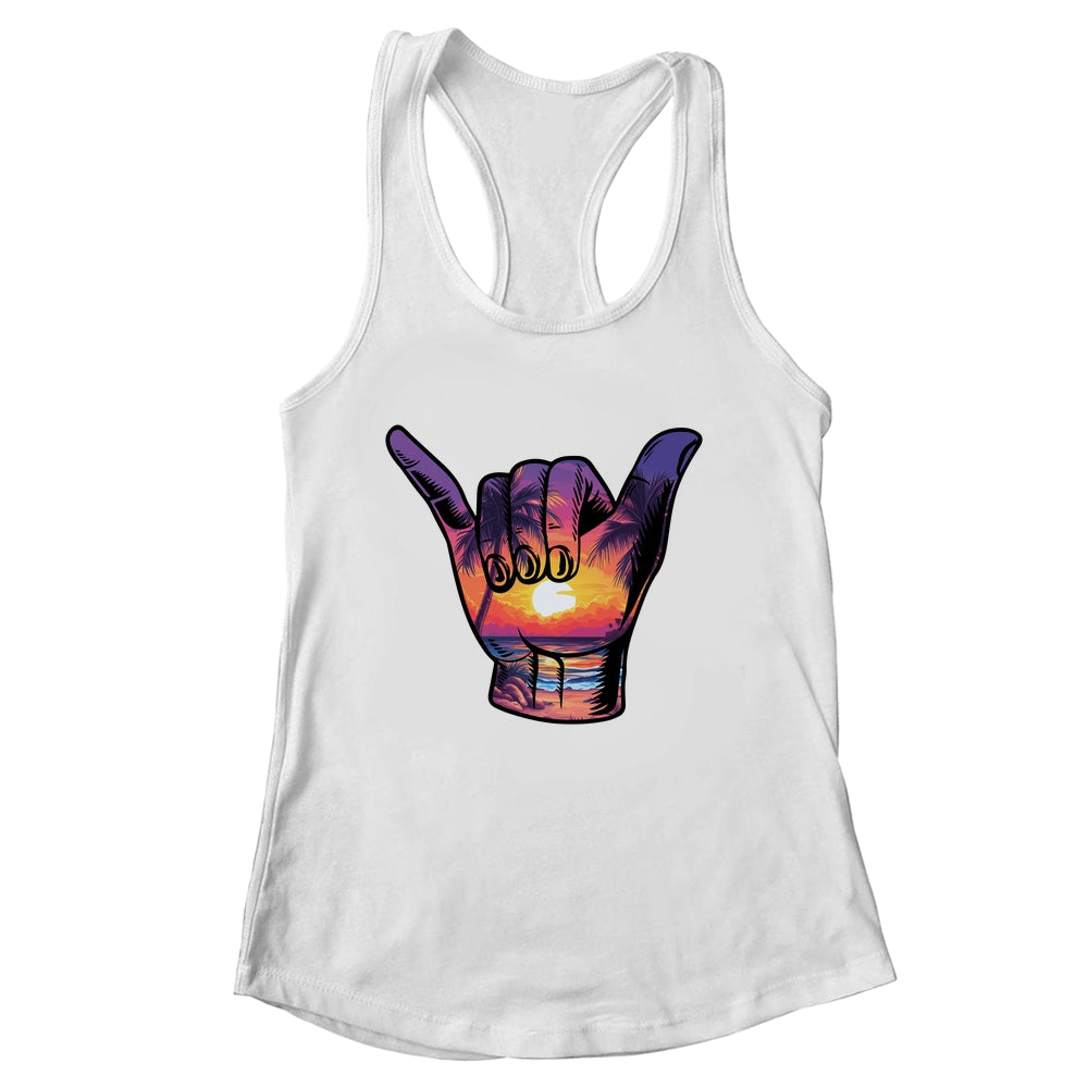 Shaka Hand Sign Aloha Surfing Surf Summer Vacation Beach Shirt & Tank Top | siriusteestore