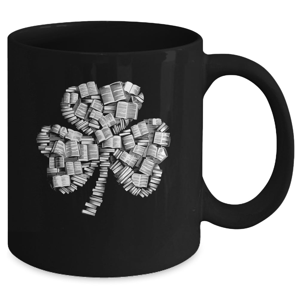 Shamrock Books Green St. Patrick's Day Bookworm Librarian Mug | siriusteestore