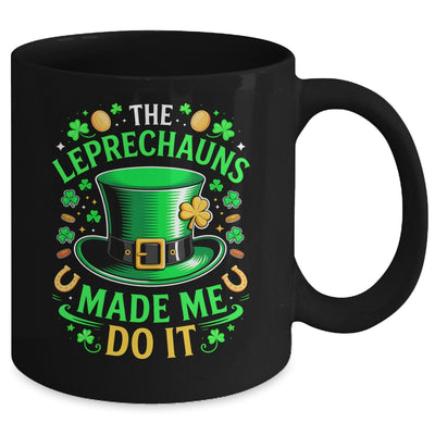 Shamrock Leprechauns Made Me Do It St Patricks Day Boys Men Mug | siriusteestore