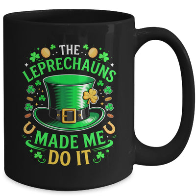 Shamrock Leprechauns Made Me Do It St Patricks Day Boys Men Mug | siriusteestore