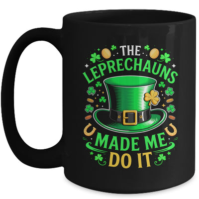 Shamrock Leprechauns Made Me Do It St Patricks Day Boys Men Mug | siriusteestore