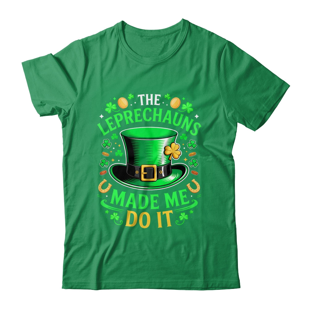 Shamrock Leprechauns Made Me Do It St Patricks Day Boys Men Shirt & Hoodie | siriusteestore