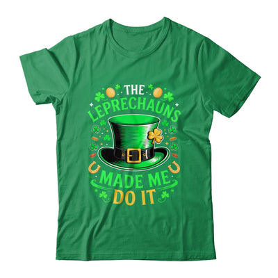 Shamrock Leprechauns Made Me Do It St Patricks Day Boys Men Shirt & Hoodie | siriusteestore