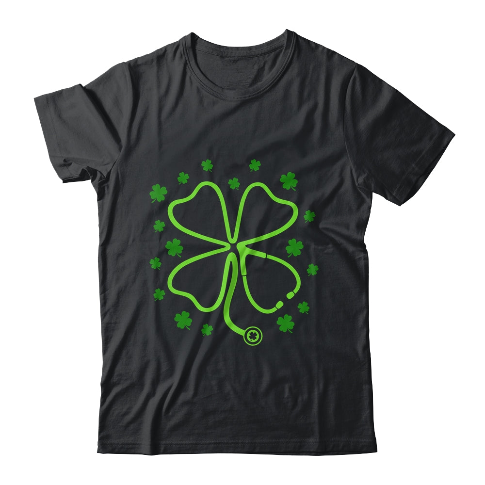 Shamrock Stethoscope Scrub Nurse St Patricks Day RN Women Shirt & Tank Top | siriusteestore