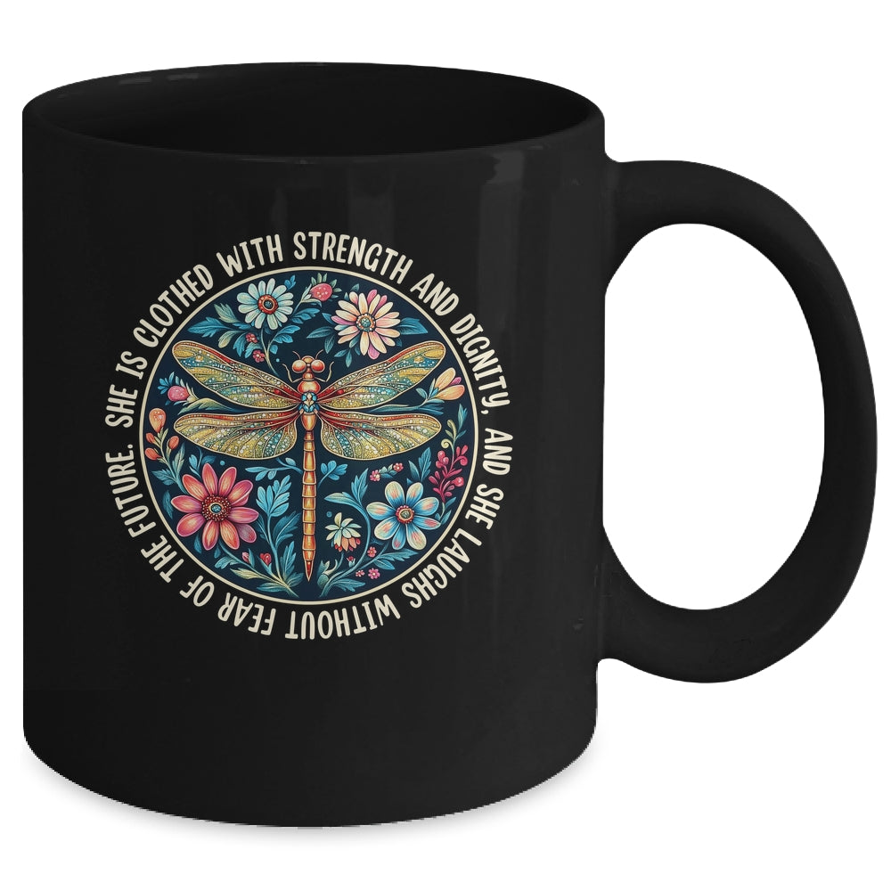She Is Clothed With Strength Christian Bible Religious Faith Mug | siriusteestore