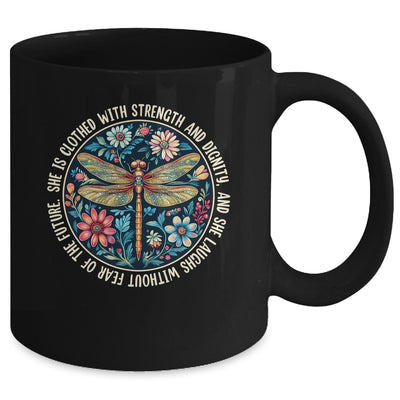 She Is Clothed With Strength Christian Bible Religious Faith Mug | siriusteestore