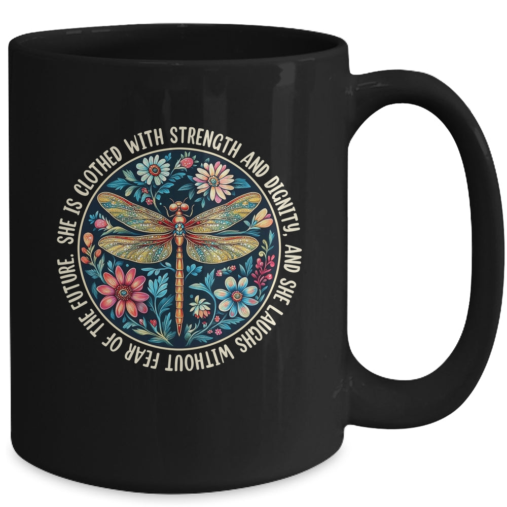 She Is Clothed With Strength Christian Bible Religious Faith Mug | siriusteestore