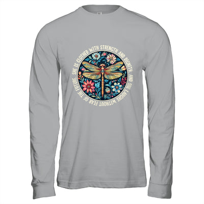 She Is Clothed With Strength Christian Bible Religious Faith Shirt & Hoodie | siriusteestore