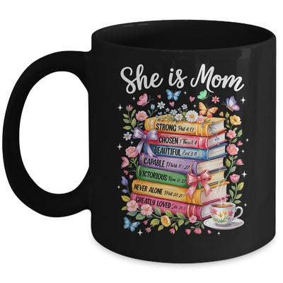 She Is Mom Christian Mama Bible Verse Mother's Day Women Mug | siriusteestore