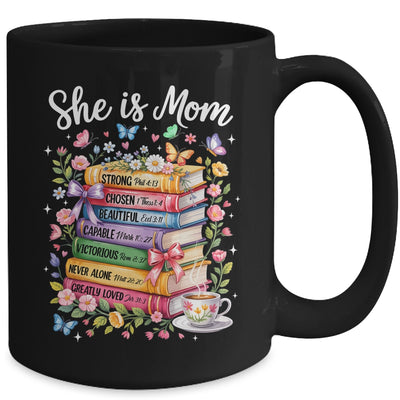 She Is Mom Christian Mama Bible Verse Mother's Day Women Mug | siriusteestore