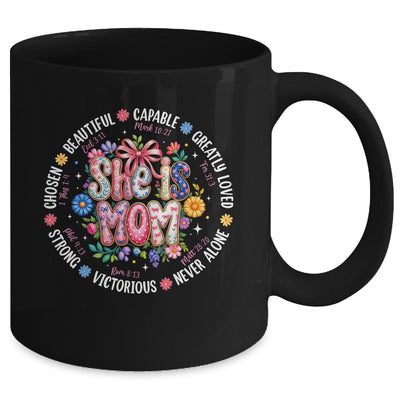She Is Mom Christian Mom Coquette Faith Bible Mothers Day Mug | siriusteestore