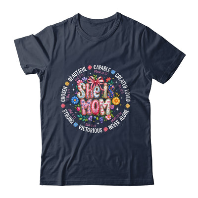 She Is Mom Christian Mom Coquette Faith Bible Mothers Day Shirt & Hoodie | siriusteestore