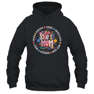 She Is Mom Christian Mom Coquette Faith Bible Mothers Day Shirt & Hoodie | siriusteestore