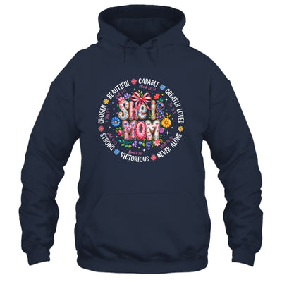 She Is Mom Christian Mom Coquette Faith Bible Mothers Day Shirt & Hoodie | siriusteestore
