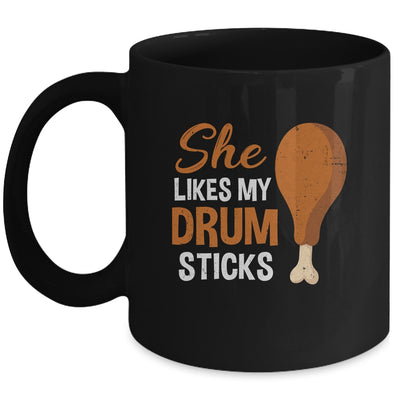 She Likes My Drum Stick Funny Couple Matching Thanksgiving Mug | siriusteestore