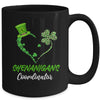 Shenanigans Coordinator Green Heart Shamrock St Patricks Day Mug | siriusteestore