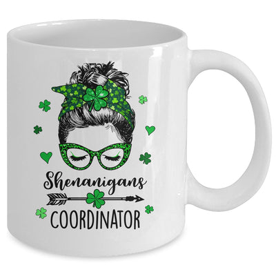 Shenanigans Coordinator Messy Bun St Patricks Day For Women Mug | siriusteestore