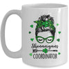 Shenanigans Coordinator Messy Bun St Patricks Day For Women Mug | siriusteestore