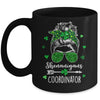Shenanigans Coordinator Messy Bun St Patricks Day Party Mug | siriusteestore