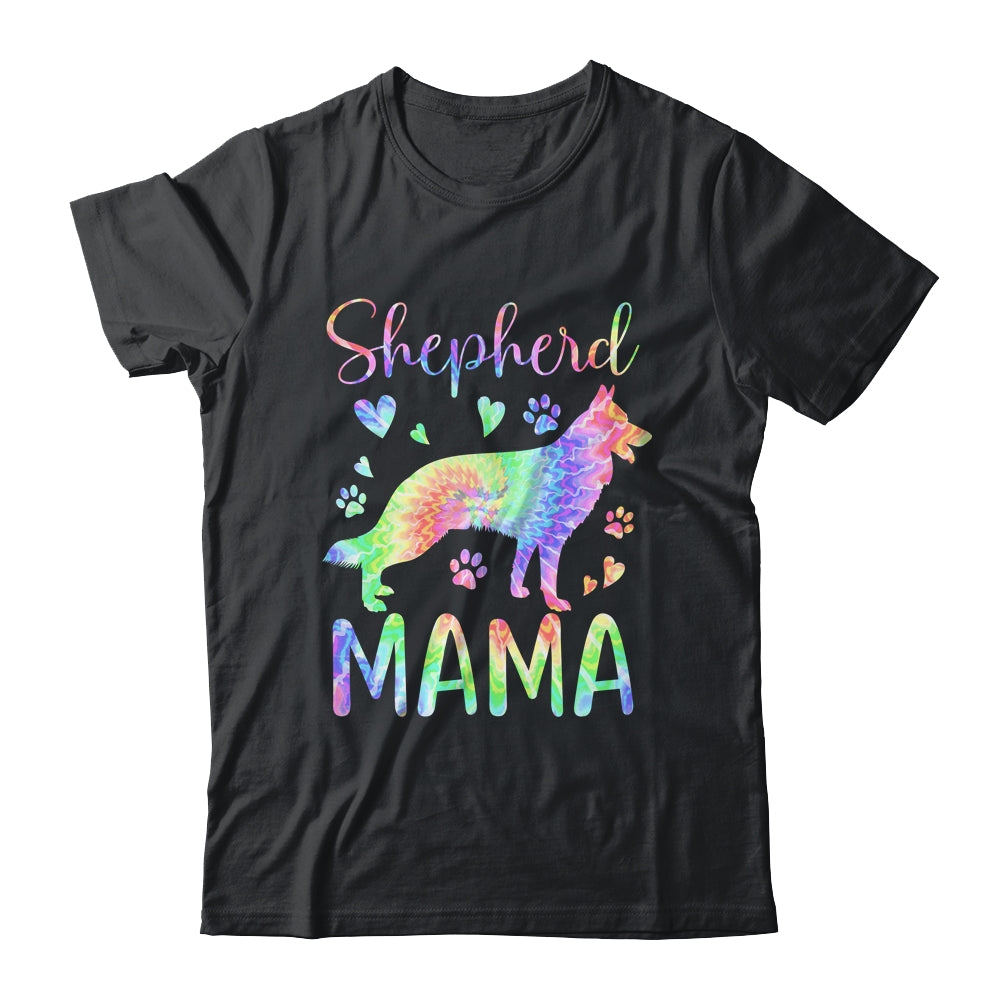 Shepherd Mama Colorful Tie Dye German Shepherd Dog Mom Shirt & Tank Top | siriusteestore