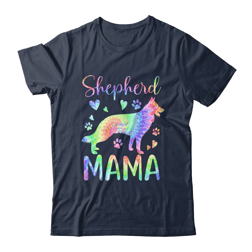 Shepherd Mama Colorful Tie Dye German Shepherd Dog Mom Shirt & Tank Top | siriusteestore