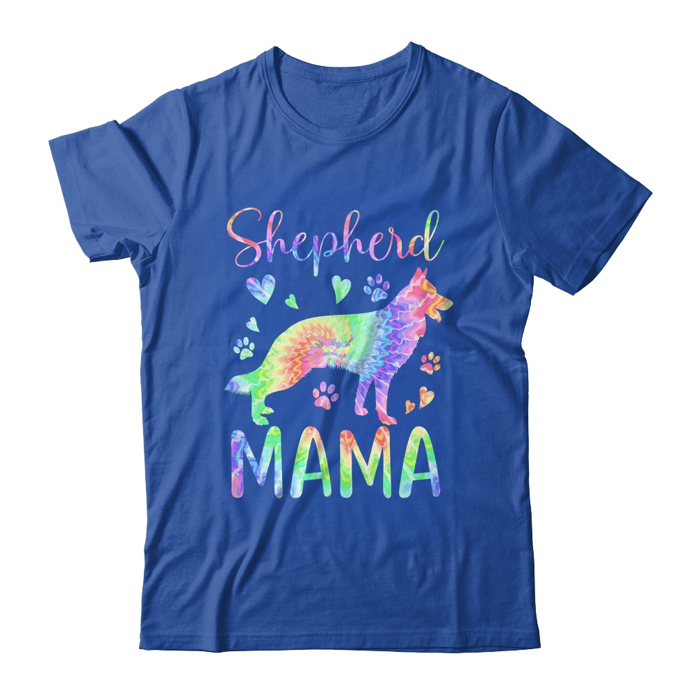 Shepherd Mama Colorful Tie Dye German Shepherd Dog Mom Shirt & Tank Top | siriusteestore