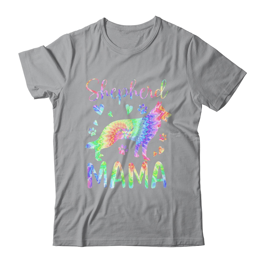 Shepherd Mama Colorful Tie Dye German Shepherd Dog Mom Shirt & Tank Top | siriusteestore
