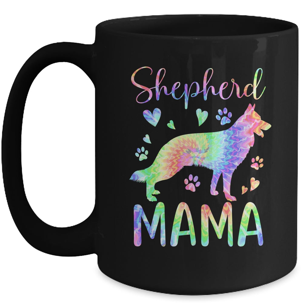 Shepherd Mama Colorful Tie Dye German Shepherd Dog Mom Mug | siriusteestore
