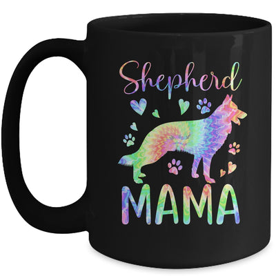 Shepherd Mama Colorful Tie Dye German Shepherd Dog Mom Mug | siriusteestore
