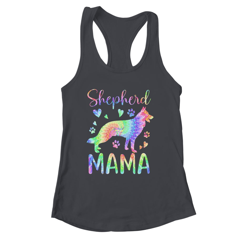 Shepherd Mama Colorful Tie Dye German Shepherd Dog Mom Shirt & Tank Top | siriusteestore