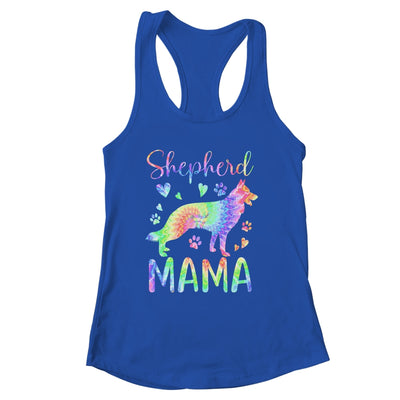 Shepherd Mama Colorful Tie Dye German Shepherd Dog Mom Shirt & Tank Top | siriusteestore