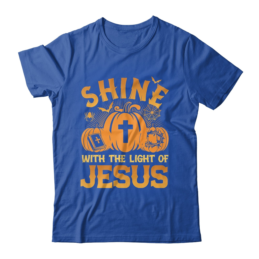 Shine With The Light Of Jesus Christian Halloween Pumpkin Shirt & Hoodie | siriusteestore
