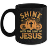 Shine With The Light Of Jesus Christian Halloween Pumpkin Mug | siriusteestore