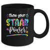 Show Your STAAR Power Tie Dye Teacher Testing Exam Test Day Mug | siriusteestore