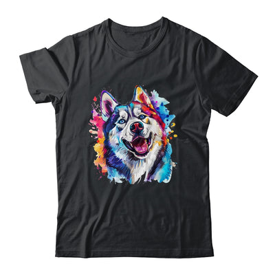 Siberian Husky Mom Lover Puppy Dog Watercolor Tie Dye Painting Shirt & Tank Top | siriusteestore