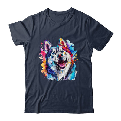 Siberian Husky Mom Lover Puppy Dog Watercolor Tie Dye Painting Shirt & Tank Top | siriusteestore