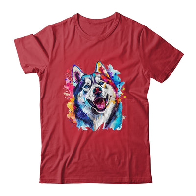 Siberian Husky Mom Lover Puppy Dog Watercolor Tie Dye Painting Shirt & Tank Top | siriusteestore