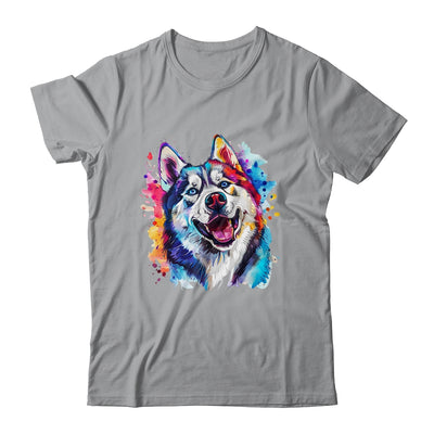 Siberian Husky Mom Lover Puppy Dog Watercolor Tie Dye Painting Shirt & Tank Top | siriusteestore