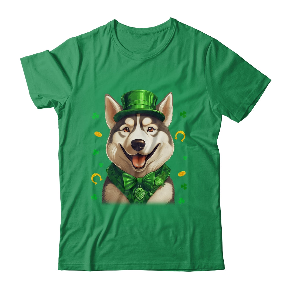 Siberian Husky St Patricks Day Leprechaun Shamrock Irish Shirt & Hoodie | siriusteestore